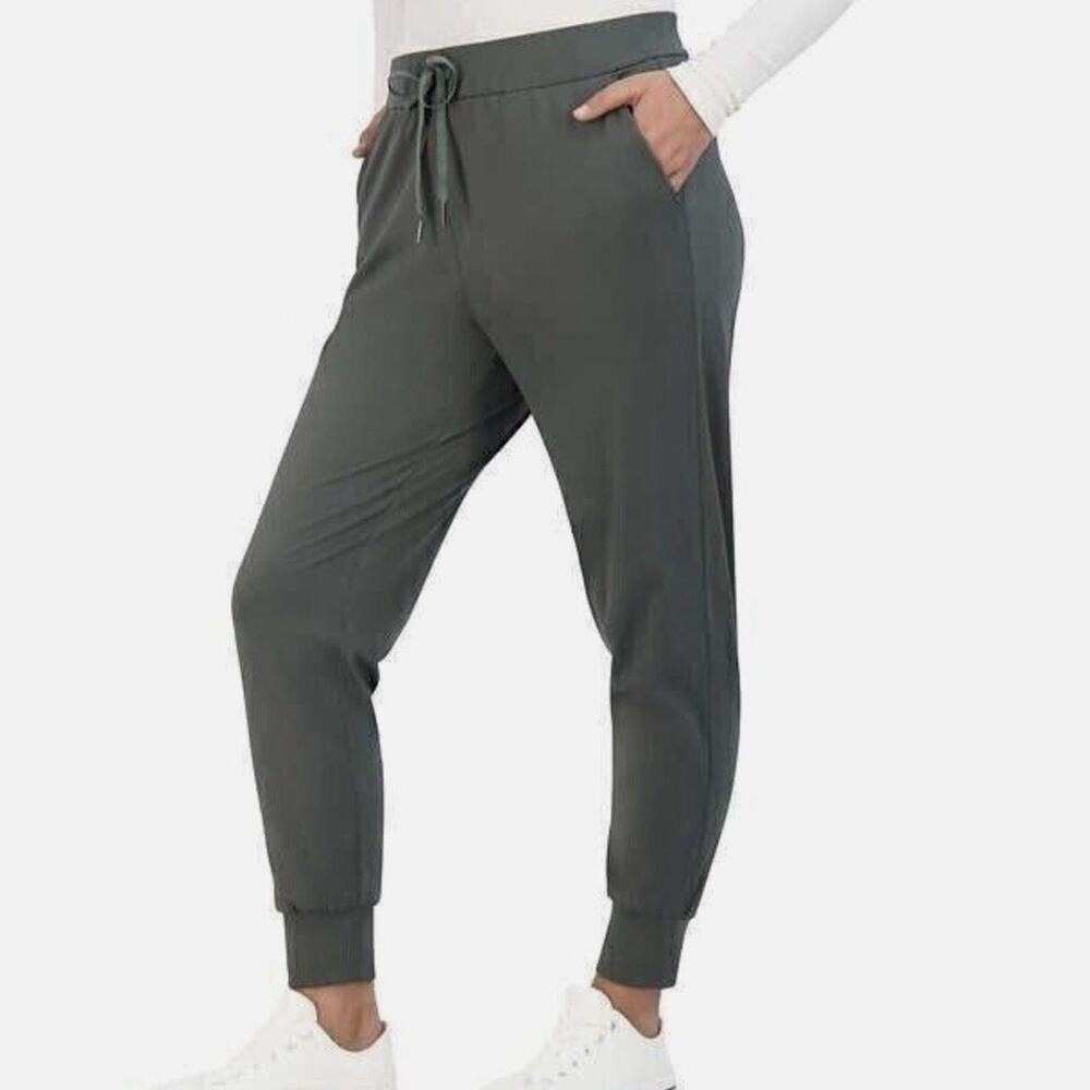 Sage Collective XL Jogger Pants Green Pull On Drawstring Stretch Pockets Women's